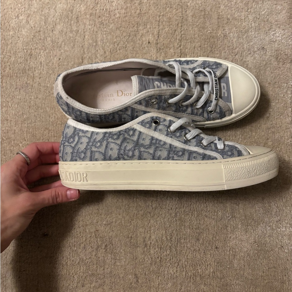 Women Dior Wmns Walk'N'Dior Embroidered Canvas Low 39